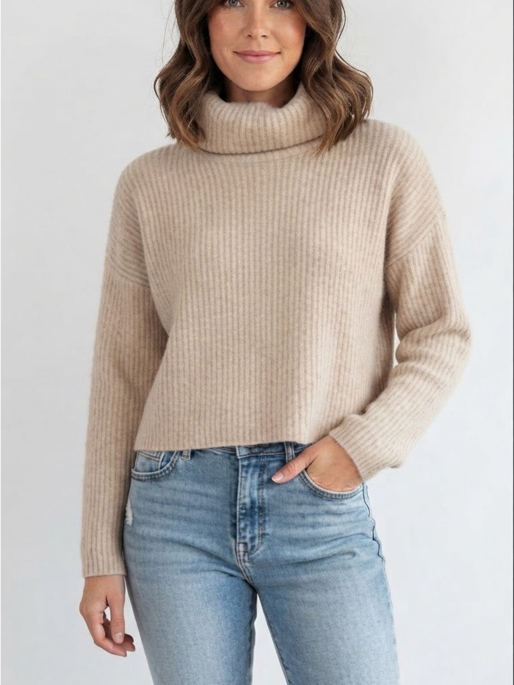 Cashmere/Merino Madewell (Re)sourced Cashmere Turtleneck Sweater ✨